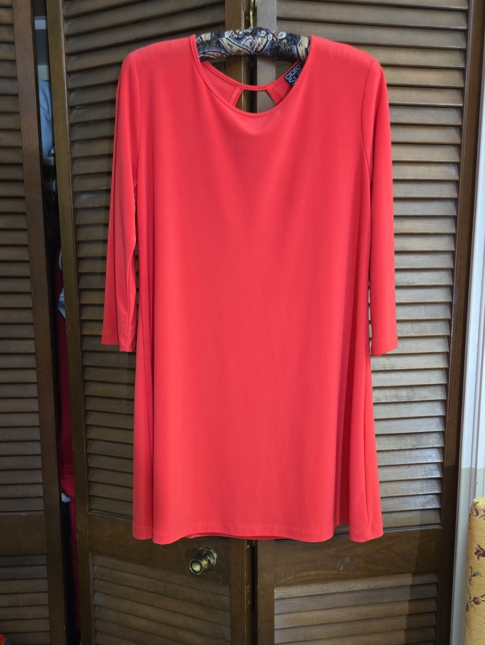 CLARA SUN WOO Coral Long Sleeve Mini Dress